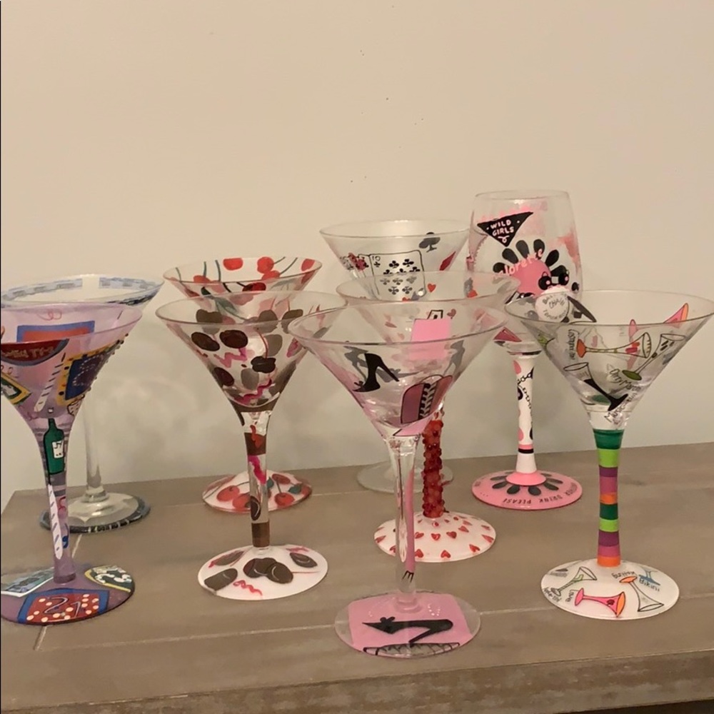 Martini Glasses with fun designs